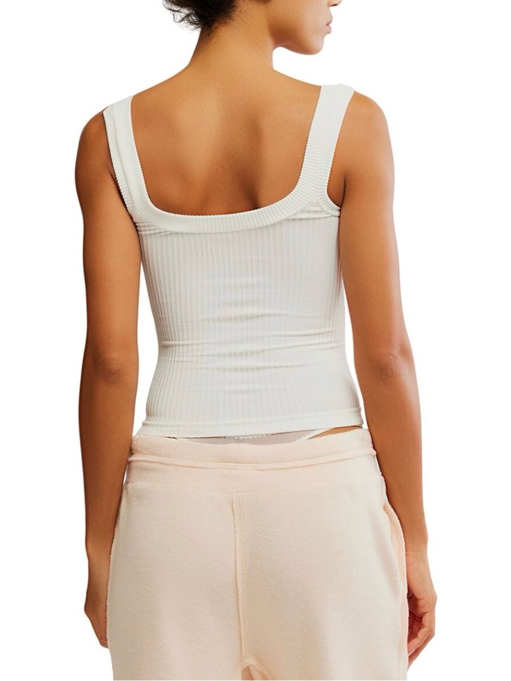 Free people clean slate Henley tank ivory m/l GUC - Picture 2 of 7